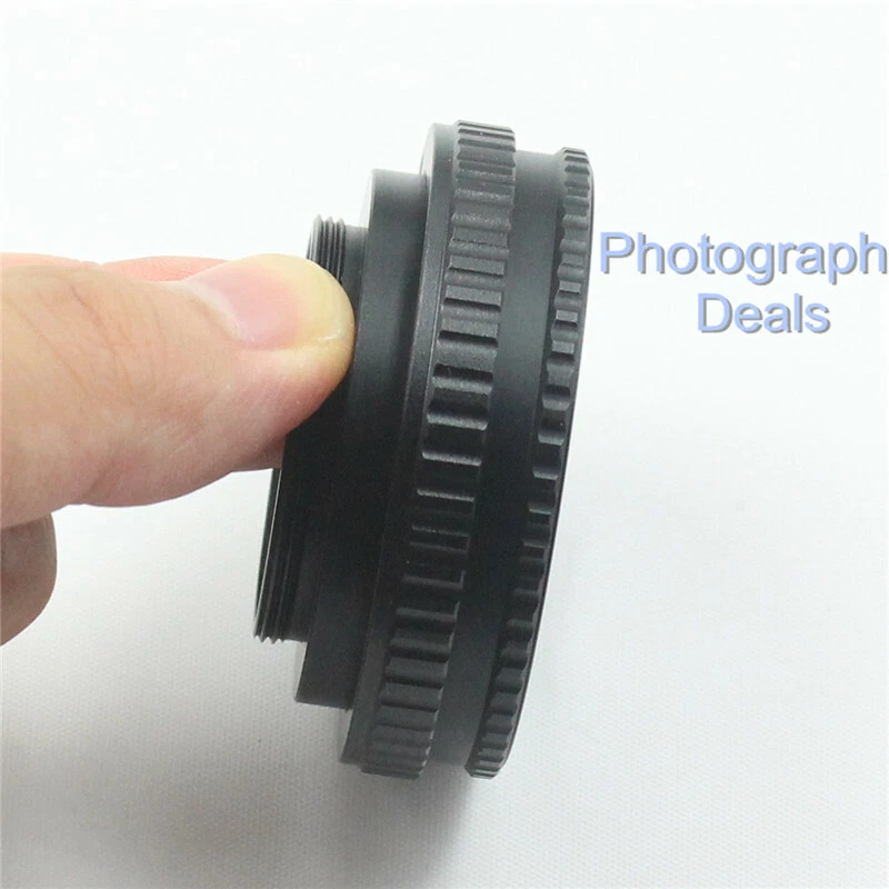 Brass M42 to M39 12mm-19mm Adjustable Focus Helicoid Adapter Macro Mount Tube - Image 3 of 4