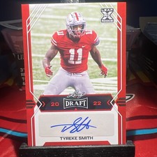 2022 Leaf Draft - Autographs Red Parallel #BA-TS2 Tyreke Smith (AU, RC) Ohio St.