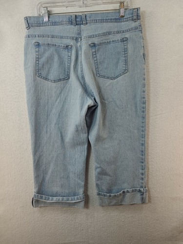 Jeans capri de mezclilla con puños azules 14 de Gloria Vanderbilt para mujer - Imagen 6 de 11