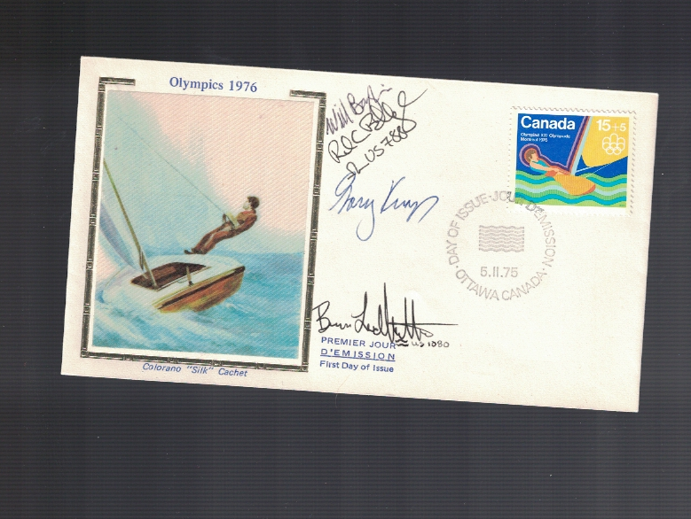 1976 New product type Summer Olympics Sailing latest Canoe FDC Ou by 4 Signed Envelope W
