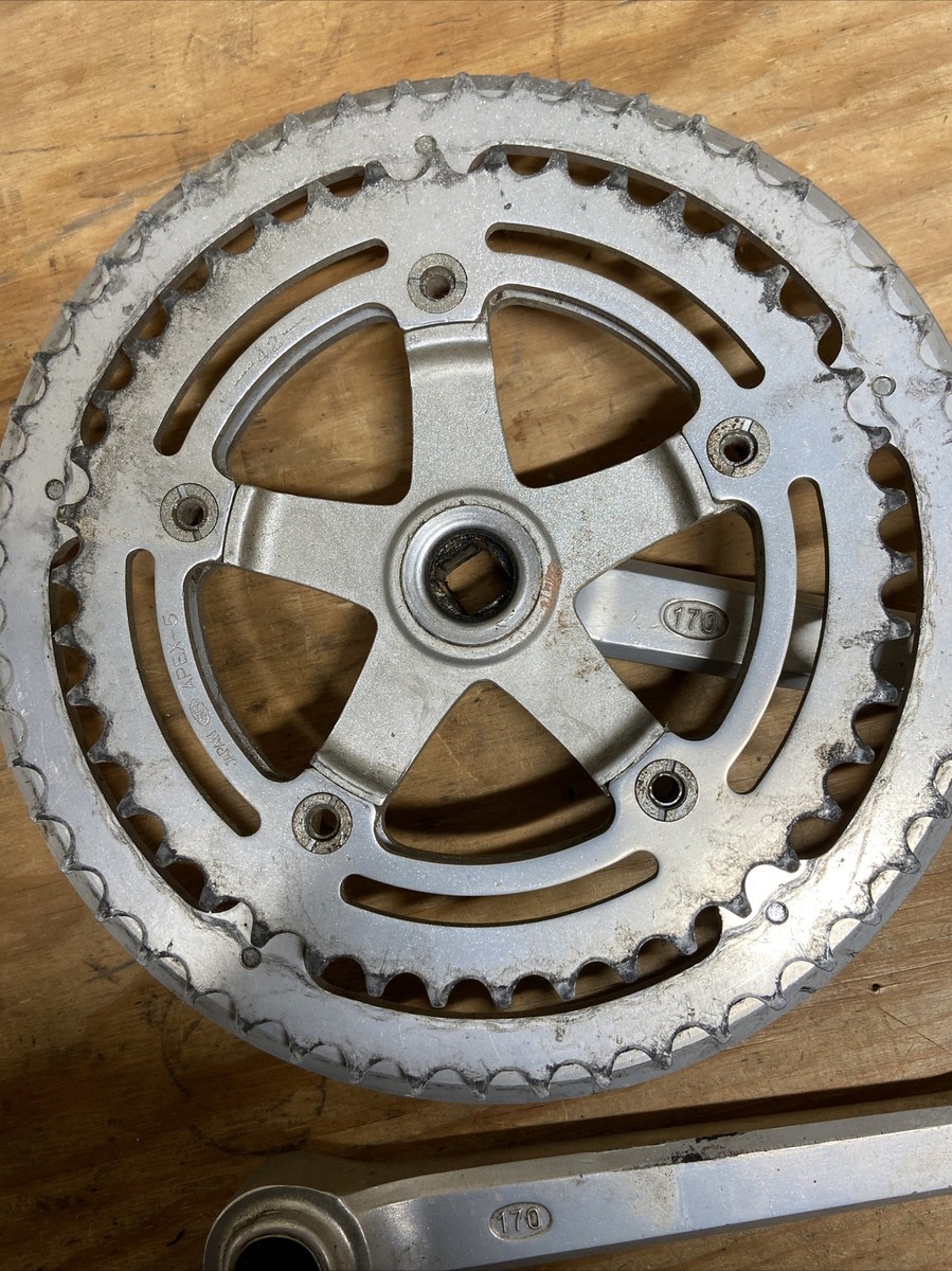 【メール便無料】 SR eBay | guard chain with 52-42 170mm Crankset Apex ビンテージパーツ