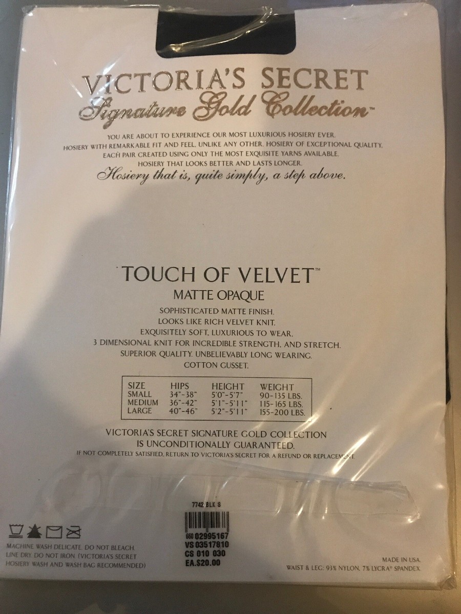 Victoria's Secret Signature Gold Collection Opaque Color Black