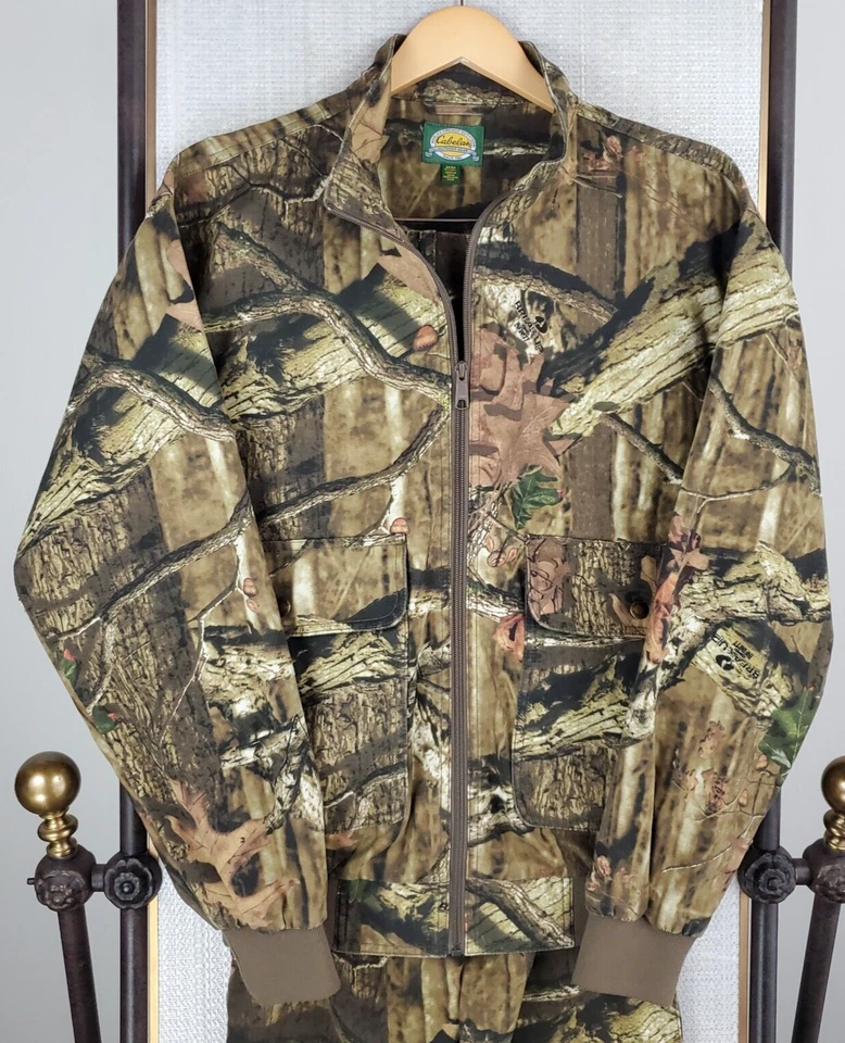 CABELAS Size Medium Jacket+Pants Mens Break Up Infinity Camo Cotton/Poly Bomber - Image 3 of 4