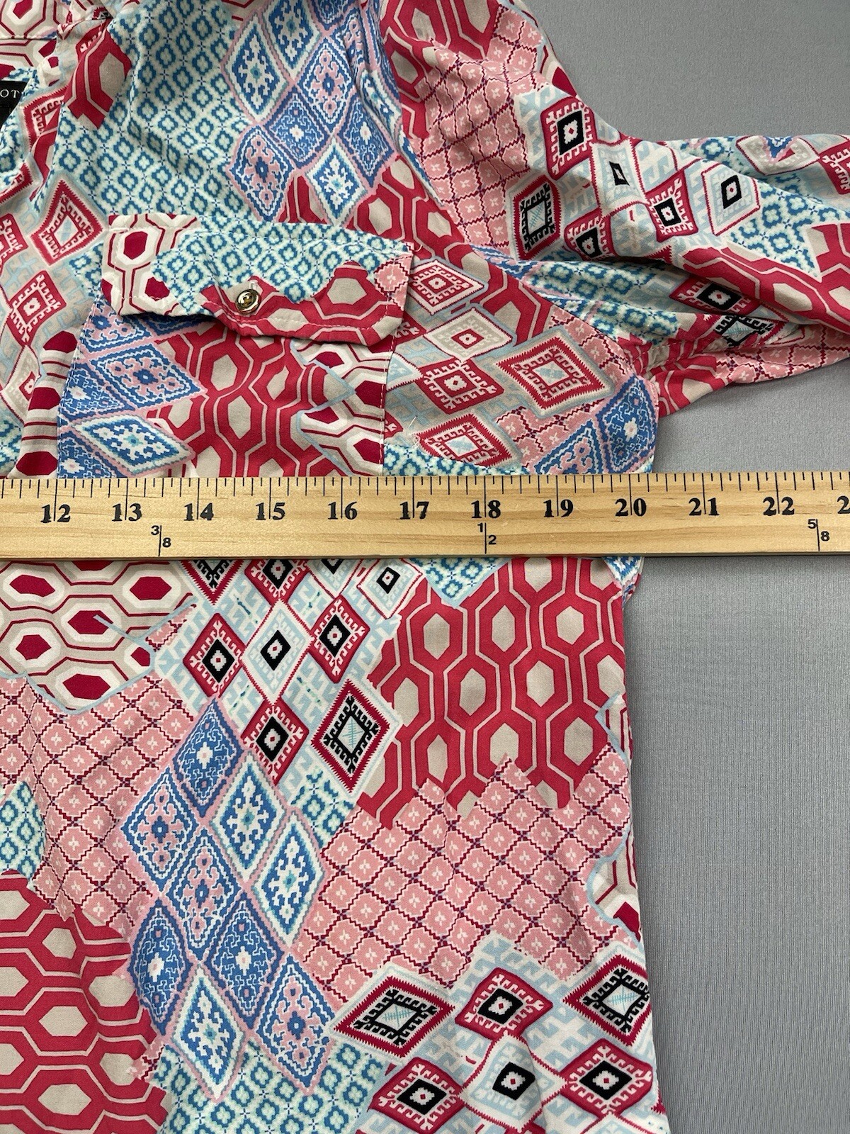 Talbots Womens Shirt Large Patchwork Scarecrow Sp… - image 6