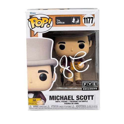 Steve Carell Signed Michael Scott Funko Pop 1177 The Office Autograph Beckett