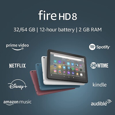 NEW Amazon Fire HD 8 Tablet With Alexa 8” Display 32 GB (10th Gen