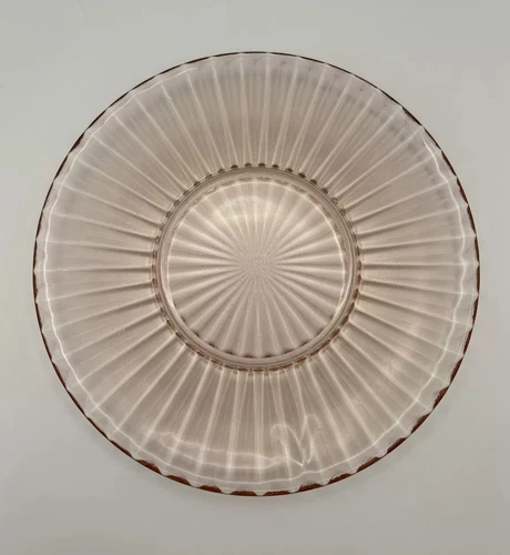 Antique - Pink Depression Glass Plate - 6 Inches
