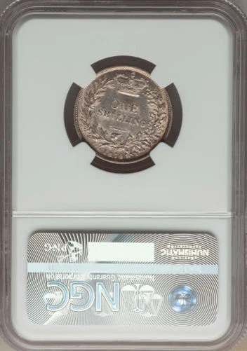 ENGLAND VICTORIA 1874 SHILLING ALMOST UNCIRCULATED COIN, NGC CERTIFIED AU58 - Image 3 of 4
