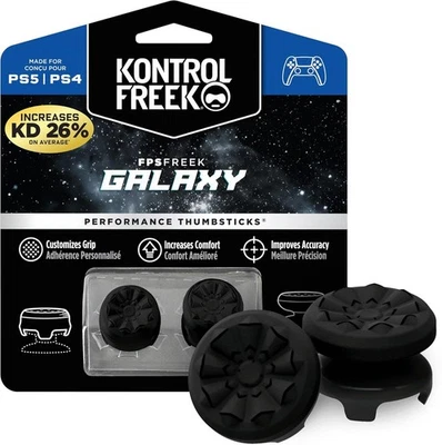 KONTROLFREEK KONTROL FREEK | GALAXY BLACK (PS4 & PS5) | 2 PERFORMANCE THUMBSTICKS | UK STOCK