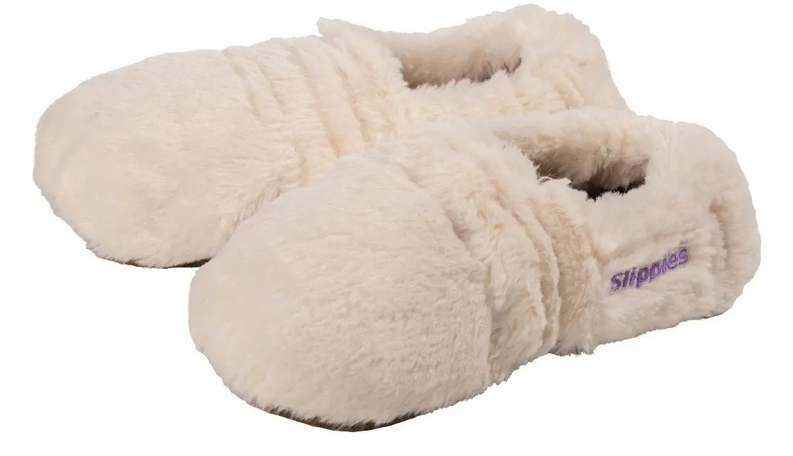 Warmies® Slippies Deluxe creme Plush, Gr. 36-40 - Lavendelfüllung | In Karton - Image 3