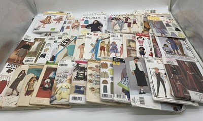 32 Pcs Lot Butterick McCall's Simplicity  Women's Costume Sewing Random Pattern