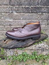 Mens Santoni Soft Brown Leather Boots Size Uk 15.5 Italian Quality