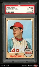 1968 Topps #115 Sam McDowell Indians PSA 8 - NM/MT