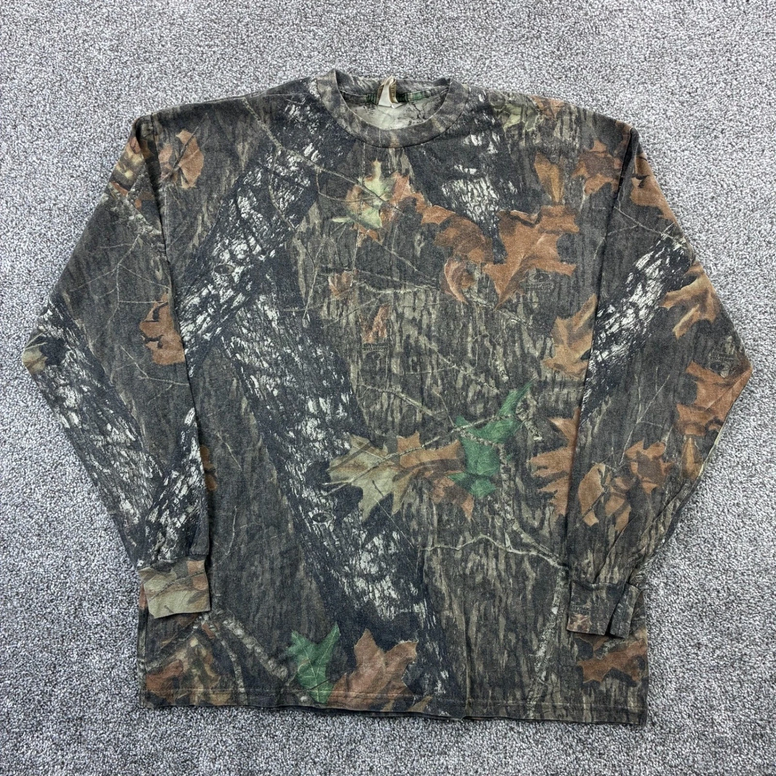 Vintage Jerzees Outdoors Camo Shirt Mens XL Realtree Camouflage Long Sleeve
