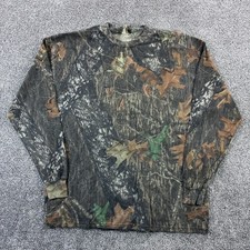 Vintage Jerzees Outdoors Camo Shirt Mens XL Realtree Camouflage Long Sleeve