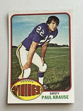 1976 Topps #65 Paul Krause NFL Minnesota Vikings