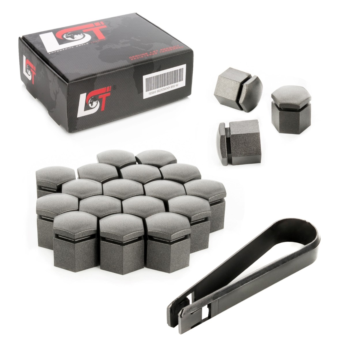 20X Wheel Nut Caps Set Gray 17 Mm For SAAB