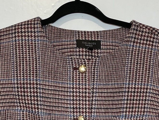 Talbots Houndstooth Blazer Jacket Plus Size 18W P… - image 4