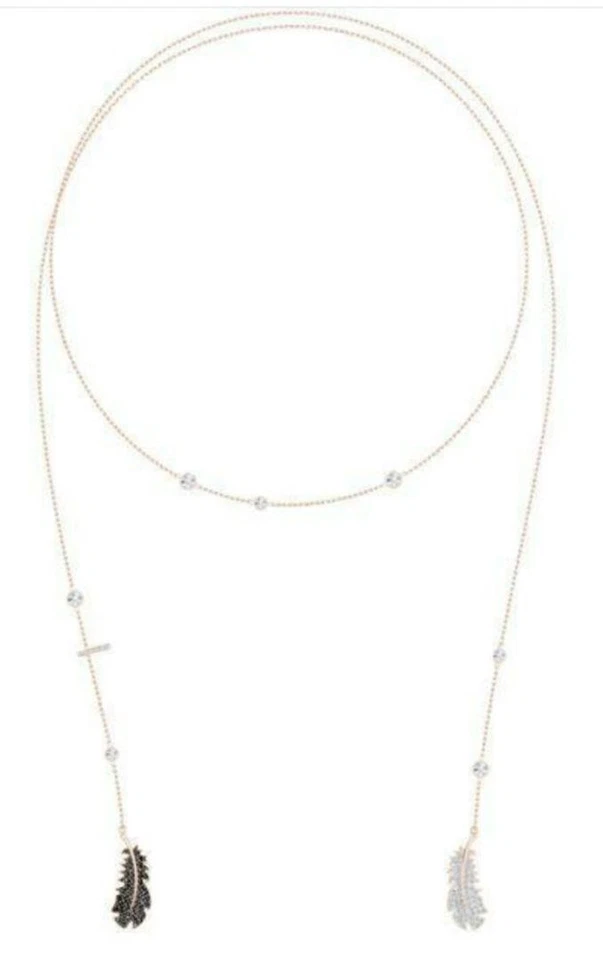 Collar SWAROVSKI Cadena Larga Pluma Traviesa Japón Foto 3 de 3