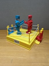 Rock Em Sock Em Robots Classic Boxing Game 2001 Mattel Red Rocker Blue Bomber