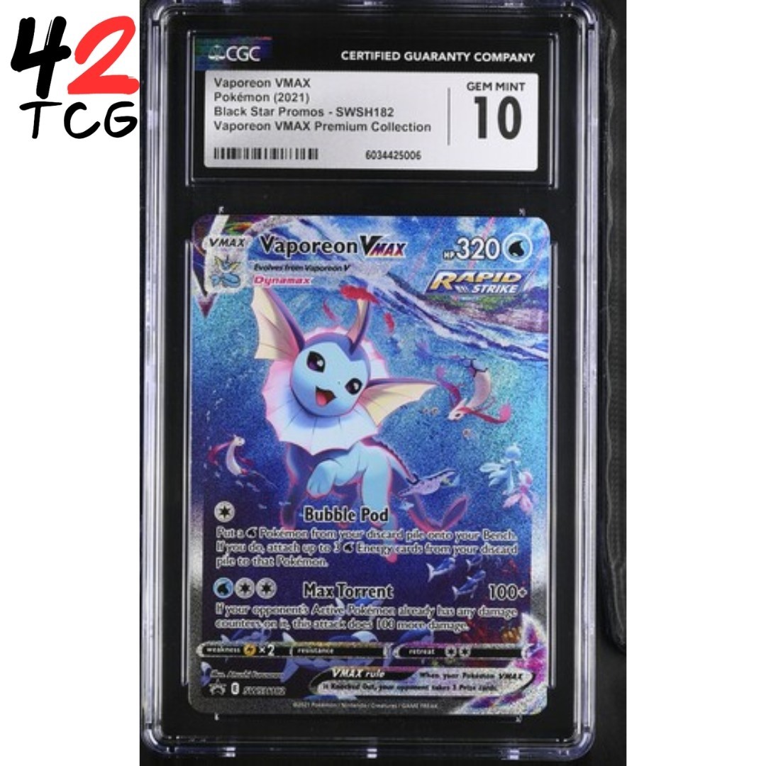 CGC Gem Mint 10 Vaporeon VMAX SWSH182 Pokémon Black Star Promo | eBay