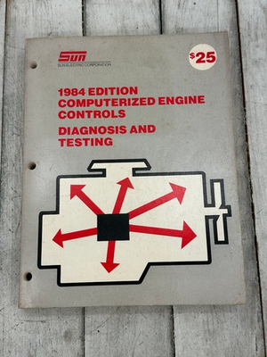 #ad 1984 Edition Computerized Engine Controls Diagnosis Testing Sun Electric $20.00