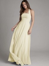 Azazie IrinaLemon Sorbet A-Line Pleated Chiffon Dress