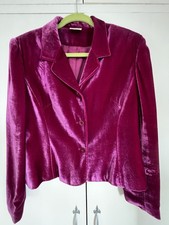 Ladies velvet jacket; Kaliko; 14; pink