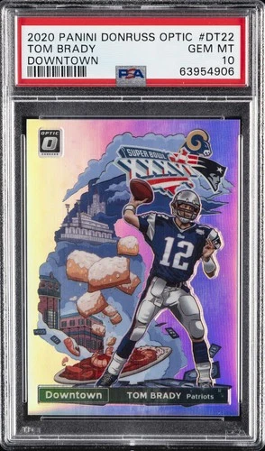 2020 PANINI DONRUSS OPTIC DOWNTOWN #DT22 TOM BRADY PSA 10