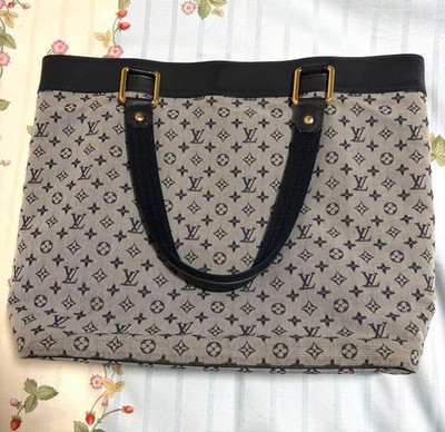 Louis Vuitton Josephine Tote Bag Monogram Mini Canvas Blue From Japan