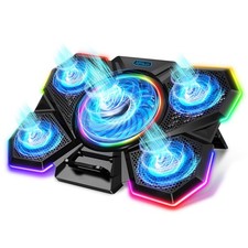 Laptop Cooling Pad Gaming Laptop Cooler With 5 Quiet Fans And Led Lights onecli