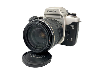 Canon EOS 55 ELAN II 2 SLR 35mm Film Camera & 28-105mm F3.5-4.5 II Lens Set DDP