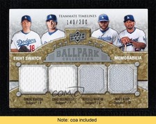 2009 Ballpark Collection /200 Hiroki Kuroda Chad Billingsley Russell Martin 2u3