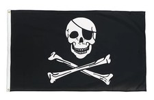 PIRATE FLAG 3' x 5' Jolly Roger Skull Bones Polyester NEW
