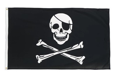 PIRATE FLAG  3' x 5' Jolly Roger  Skull & Bones  Polyester NEW