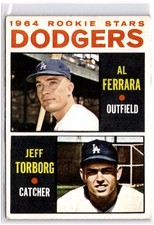 1964 Topps #337 Dodgers 1964 Rookie Stars (Al Ferrara / Jeff Torborg) EX-MT