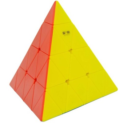 QY Toys Pyramid 4x4 Zauberwürfel stickerlos, MoFangGe 4x4x4 Pyraminx Puzzle M...
