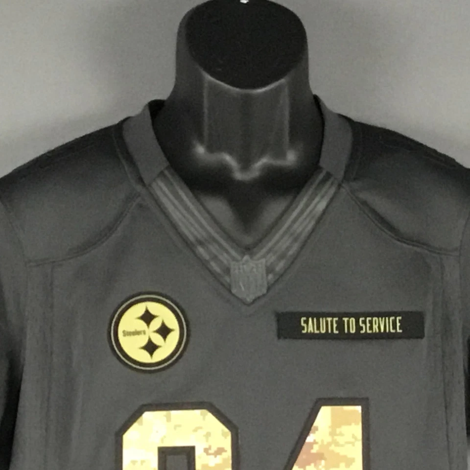 Camiseta deportiva de fútbol americano de la NFL negra grande de los Pittsburgh Steelers para mujer Nike Antonio marrón 84 Foto 3 de 4