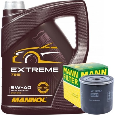 MANN ÖLFILTER + 5 L 5W-40 MANNOL MOTORÖL passend für MB A B-KLASSE DACIA RENAULT
