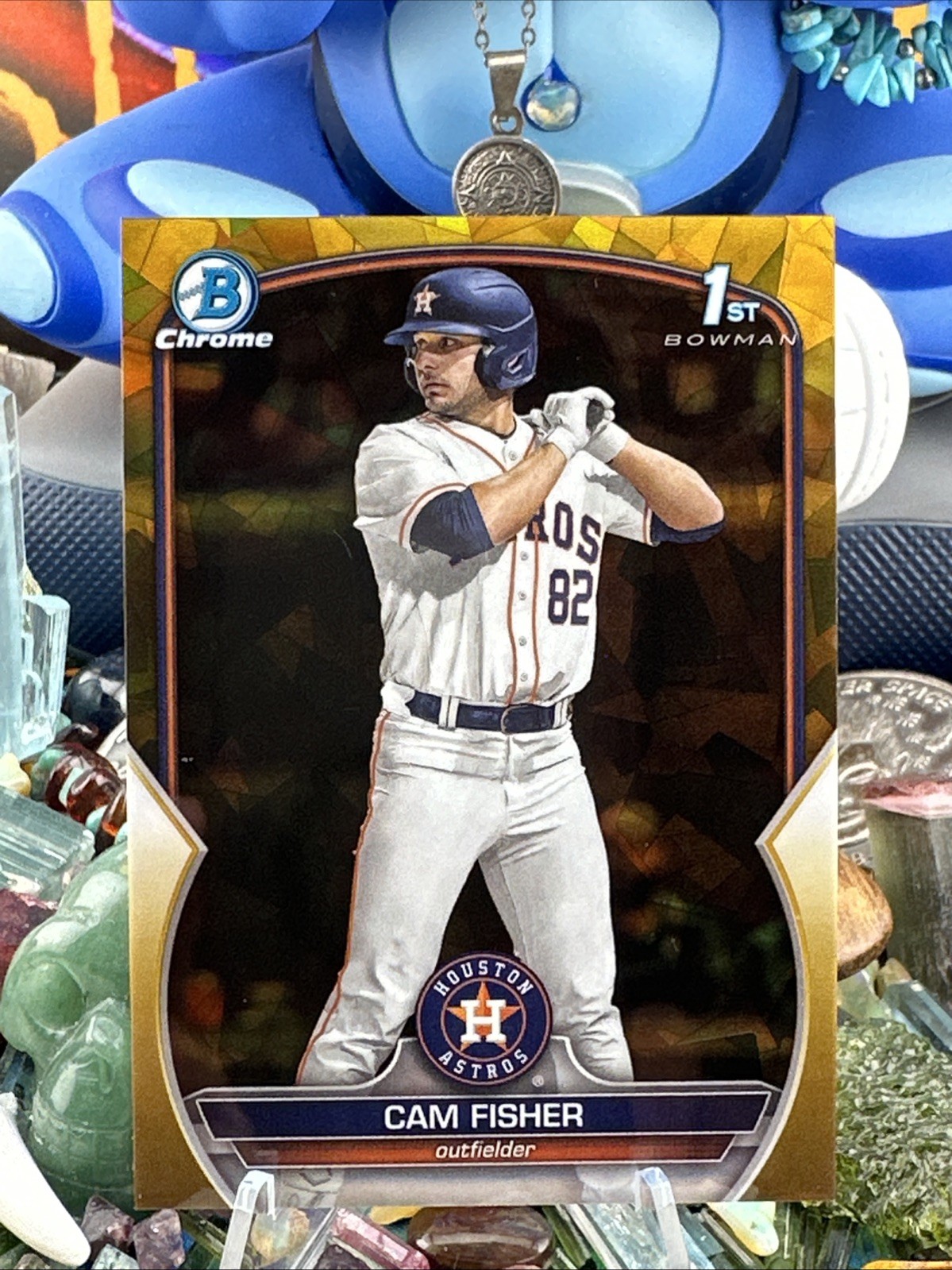 2023 Bowman Draft Chrome - Cam Fisher #BDC-35, Gold Sapphire /50 - Astros