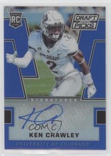 2016 Panini Prizm Collegiate Draft Picks Blue Ken Crawley #281 Auto 15fu