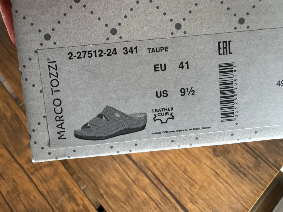 Marco Tozzi 2-27512-24 341 Women's Slides Sandals Taupe  size EU 41 - Image 4 of 4