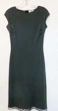 Vintage Valentino Miss V Gray Pencil Dress Small