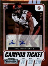 2021 Panini Contenders Draft Picks Campus Ticket #302 Tariq Thompson Auto /99 FB