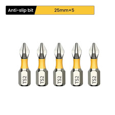 5PCS Upgraded High Hardness and Strong Magnetic Bit 25/50/65/70/90/150Mm Non-Sli