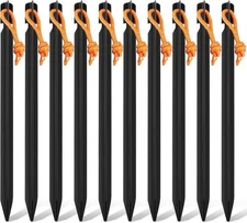 10 Pack Tent Stakes Heavy Duty, Aluminum Tent Stakes Pegs, Metal Tent Spikes, Gr