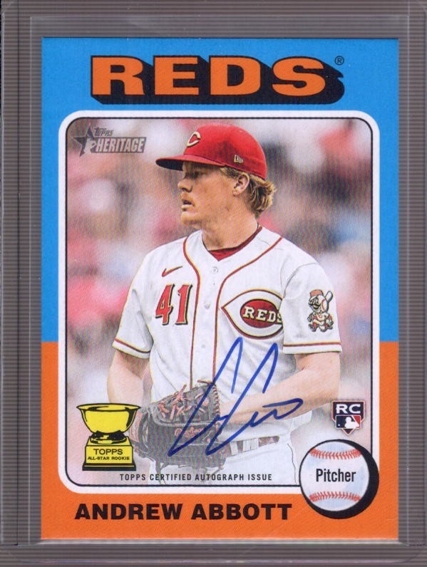 ANDREW ABBOTT 2024 Topps Heritage Real One Rookie RC Autograph Auto #ROA-AA