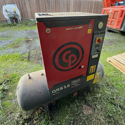 Chicago Pneumatic QRS 5.0 Rotary Screw Electric Air Compressor 5 HP 60 Gal