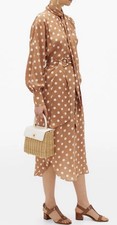 Zimmermann Polka Dot Silk Crepe De Chine Dress Size 1
