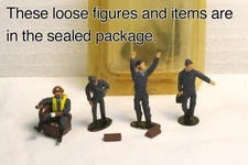 1/48 WW2 RAF 7pc. Crew Set. Built and Painted Metal. "Wing and Wheels" Brand, UK
